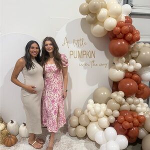 London Times Pink and White Floral Maxi Dress